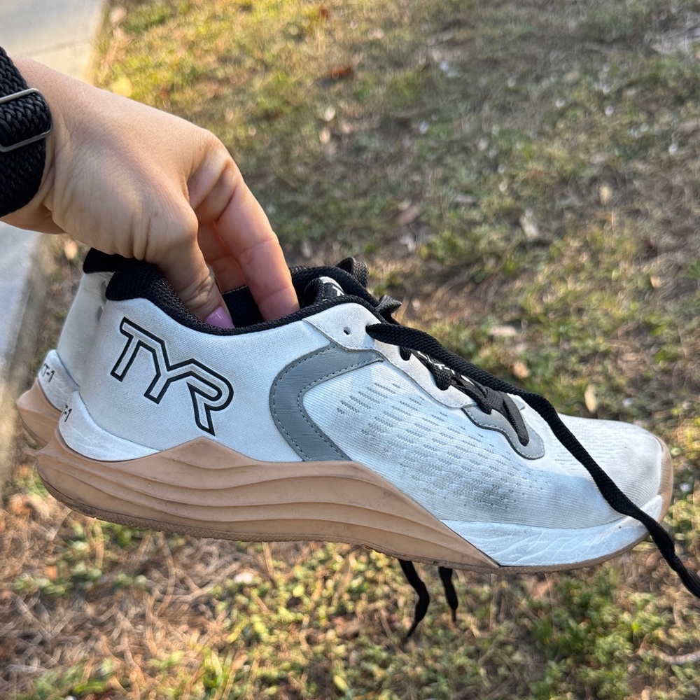 TYR White and Gray Trainer CrossFit Shoe